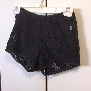 Floral lace booty shorts lingerie